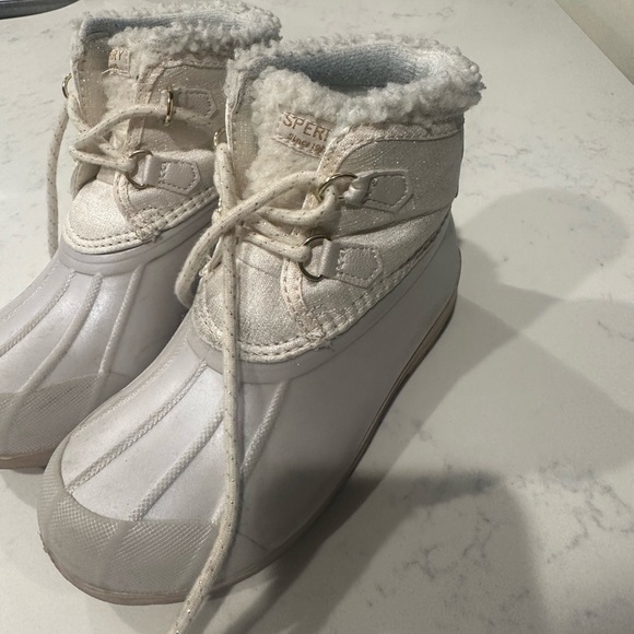 White Fur Sperry Boot - Picture 2 of 4